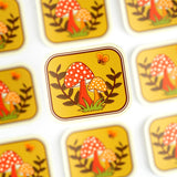 Wild Child Brand - Woodland Mushrooms Sticker | Retro 70s Fall Forest Decal