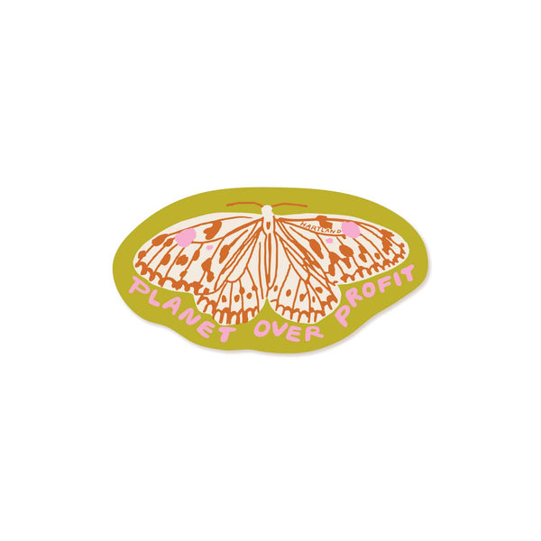 Hartland Cards - Sticker / Planet over Profit Butterfly