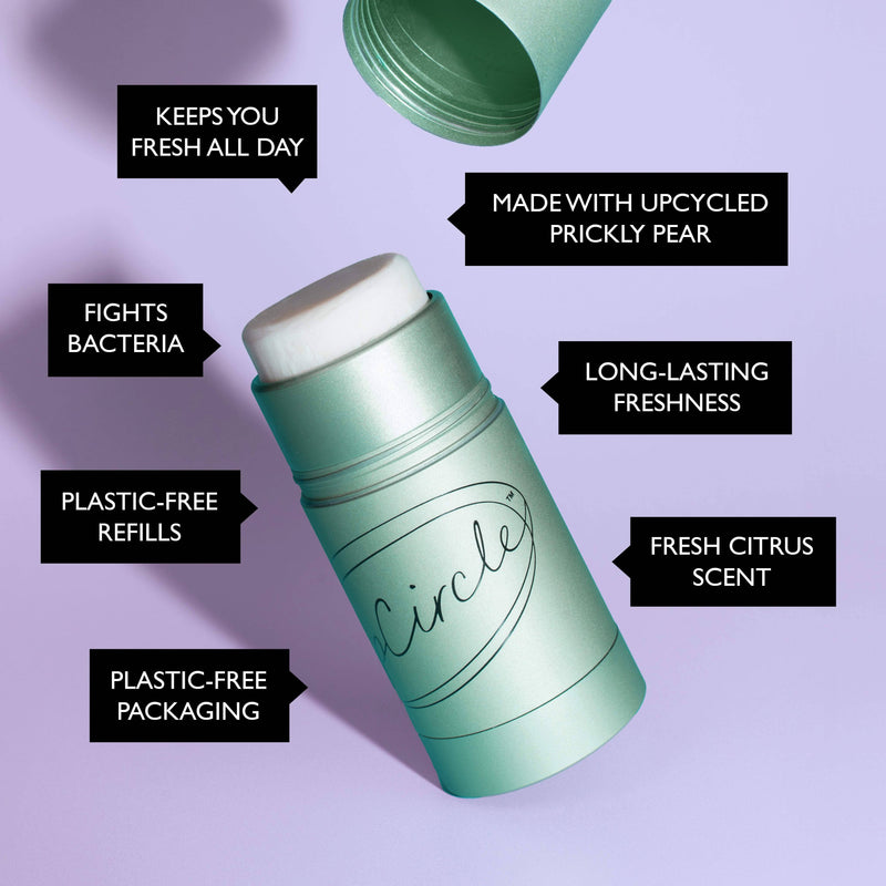 UpCircle USA - Plastic free Summer Refillable Deodorant with Macadamia + Bergamot