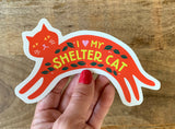 Fresh Fish - I Love My Shelter Cat Bumper Sticker / Vinyl Decal