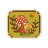 Wild Child Brand - Woodland Mushrooms Sticker | Retro 70s Fall Forest Decal