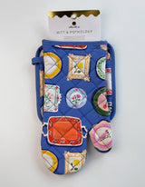 Idlewild Co. - Dinner Plates Cotton Oven Mitt + Pot Holder Set