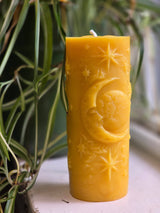 Farm and Hive - Goodnight Moon Pillar | Beeswax Candle