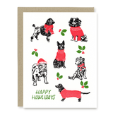 Kindred Letterpress - Dog Christmas Card | Letterpress Holiday Card