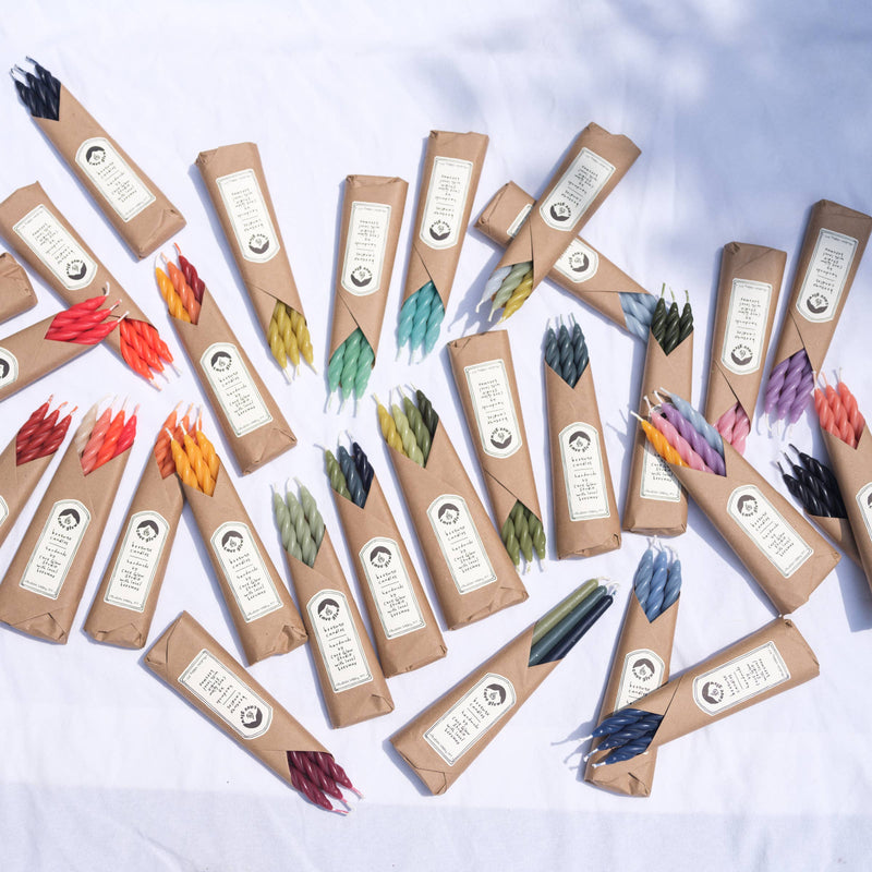 Cave Glow Studio - Gathering Beeswax Candles Set of 4