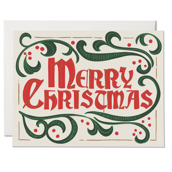 Red Cap Cards - Old-Fashioned Christmas Holiday Greeting Card