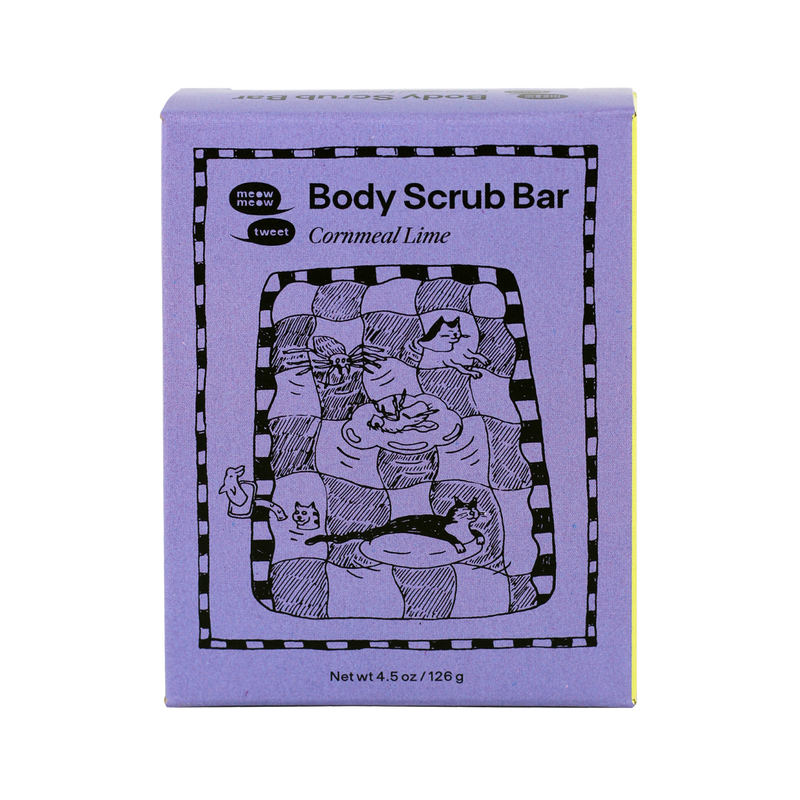 Meow Meow Tweet - Cornmeal Lime Body Scrub Bar