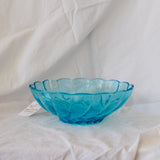Vintage Large Blue Glass Bowl