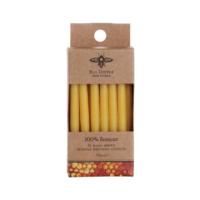 Big Dipper Wax Works - Birthday Candles – 100% Pure Beeswax – Hand-Dipped