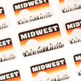 Wild Child Brand - Midwest Sunset Sticker | Retro Wheat Field Silhouette Decal