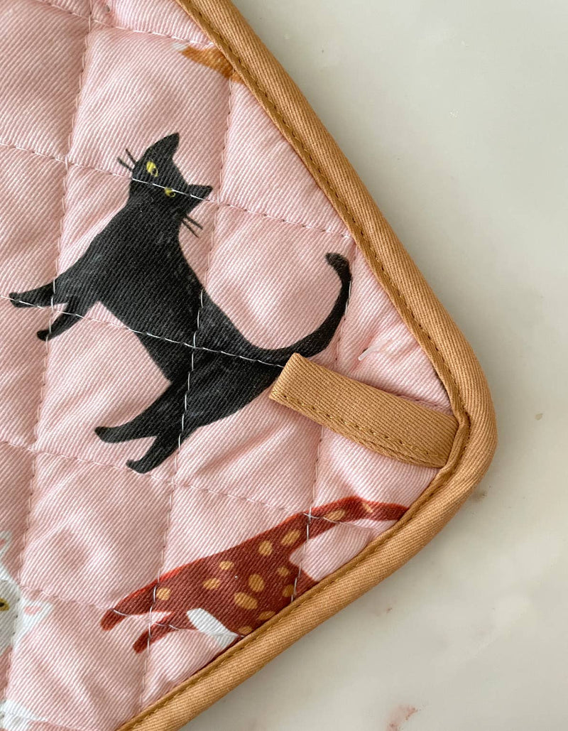 Idlewild Co. - Cats Cotton Oven Mitt + Pot Holder Set
