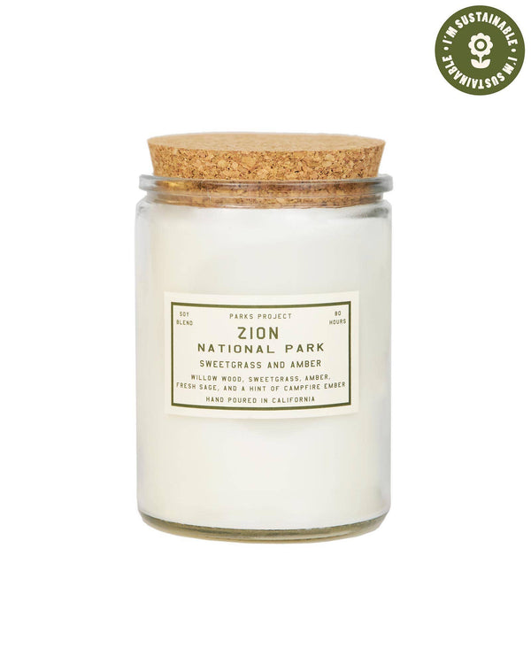 Parks Project - Zion Sweetgrass and Amber Candle