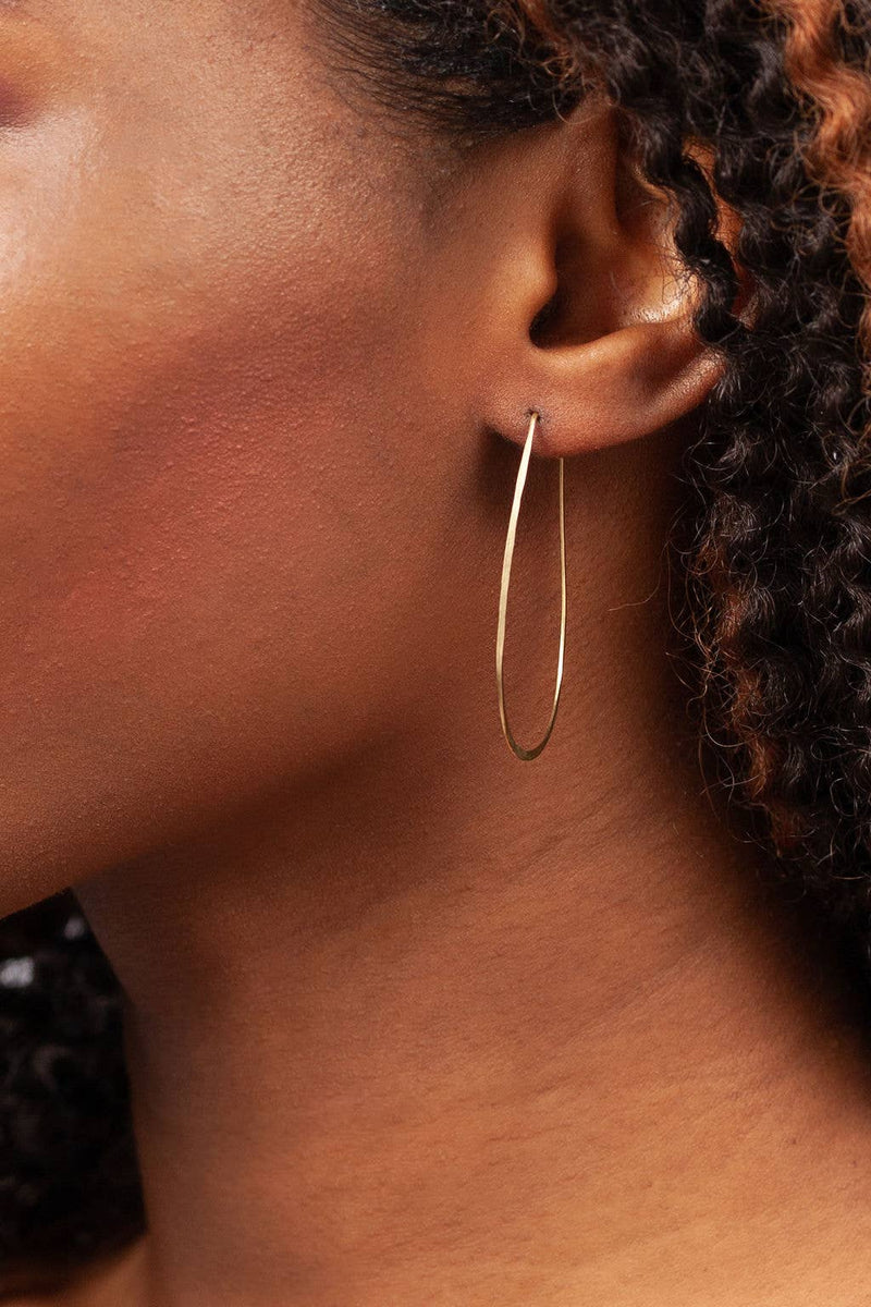 Forai - Azmera Hammered Loop Earrings in 14K Gold Filled