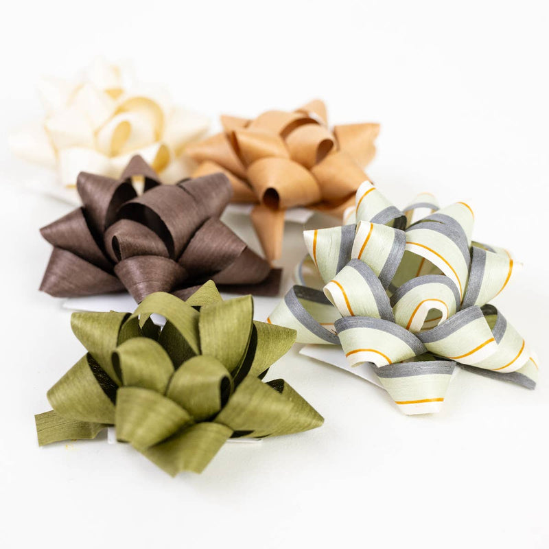 Eco Gift Bows • Artisanal Natural Cotton • Neutral Tones