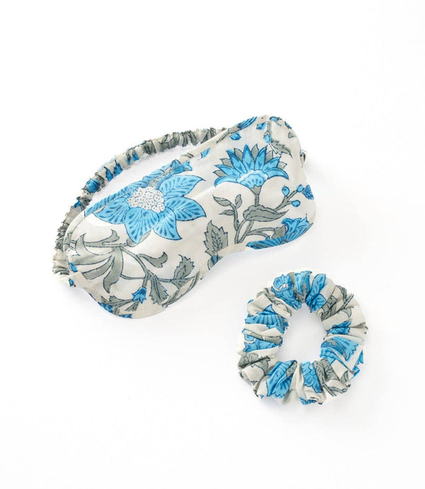 Matr Boomie Fair Trade - Aaram Hair Scrunchie and Eye Mask Set - 100% Cotton