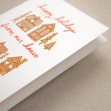 Kindred Letterpress - Gingerbread House Holiday Card | Letterpress Holiday Card
