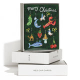 Red Cap Cards -  Merry Christmas Curious Trimmings greeting card