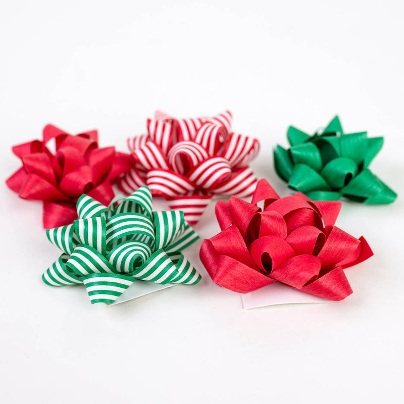 Eco Gift Bows • Artisanal Natural Cotton • Christmas Mix