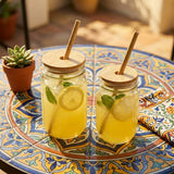 Bamboo Switch - Bamboo Mason Jar Lide | Wide with Straw Hole