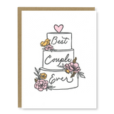 Kindred Letterpress - Best Couple Wedding Cake Card | Letterpress Wedding Card