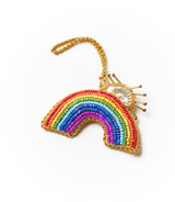 Matr Boomie Fair Trade - Larissa Plush Rainbow Sun Rays Felt Ornament - Embroidered