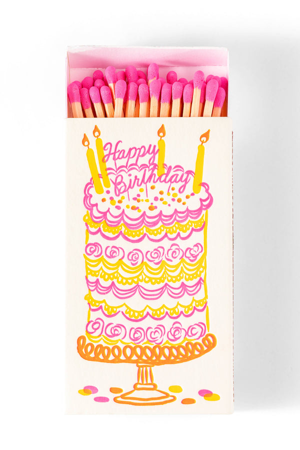 Color Box Design & Letterpress - Birthday Cake | Fun & Fancy Safety Matches