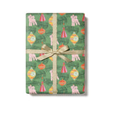Red Cap Cards - Christmas Poodle Holiday Wrapping Paper
