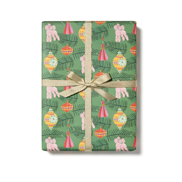 Red Cap Cards - Christmas Poodle Holiday Wrapping Paper