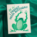 Bromstad Printing Co. - Frogot Your Birthday - Risograph Card
