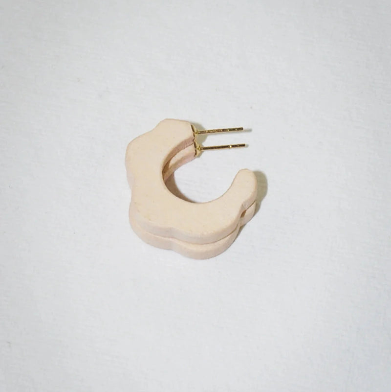 Abalone Mini Hoop Shaped Earrings - BINKY AND LULU