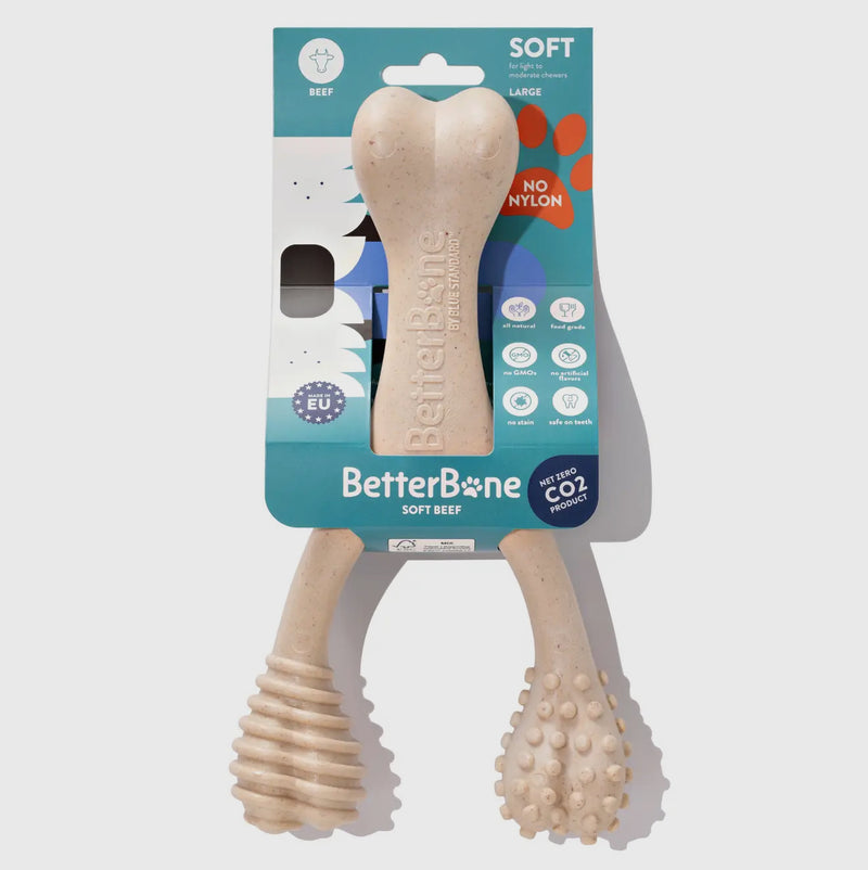 *SIZE LARGE* BetterBone All-Natural Sustainable SOFT Strength Chew Toy - For LARGE Dogs