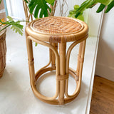 Vintage 1970s Rattan & Wicker Plant Stand