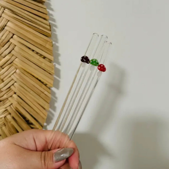 KuriArt Designs - Decorative Glass Straws | Reusable Glass Straws