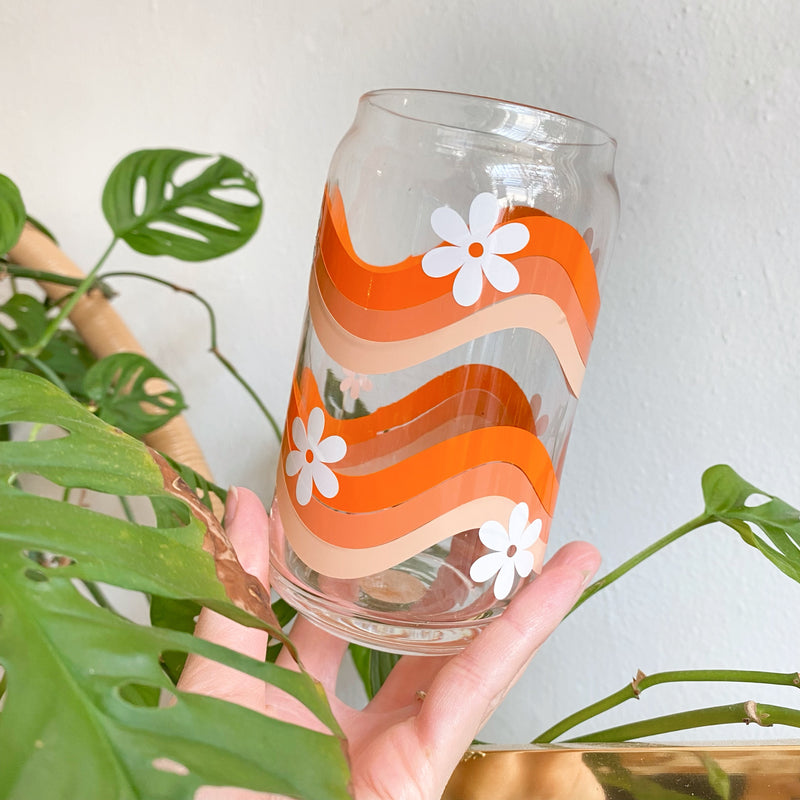 16oz Glass Cup with Vinyl Design – Dharma + Dwell