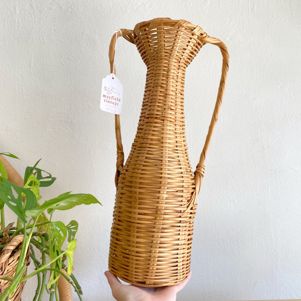 Vintage Wicker Vase