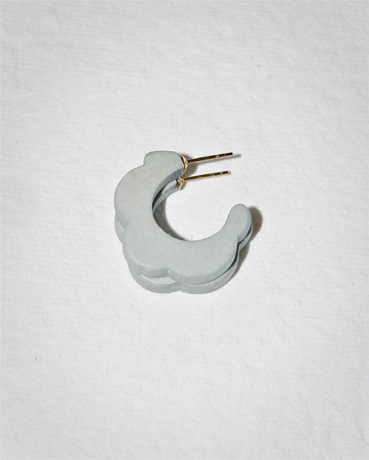 Abalone Mini Hoop Shaped Earrings - BINKY AND LULU