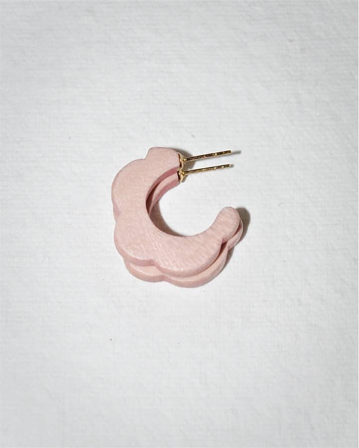 Abalone Mini Hoop Shaped Earrings - BINKY AND LULU