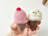 Wool Jamboree - Wool Felted Ice Cream Cone Cat Toy