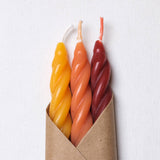 Cave Glow Studio - Sunrise Spiral Beeswax Candles - Set of 3