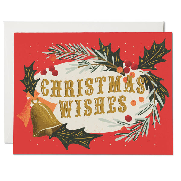 Red Cap Cards - Christmas Wishes Holiday Greeting Card