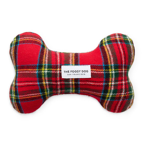 The Foggy Dog - Tartan Plaid Flannel Holiday Dog Squeaky Toy