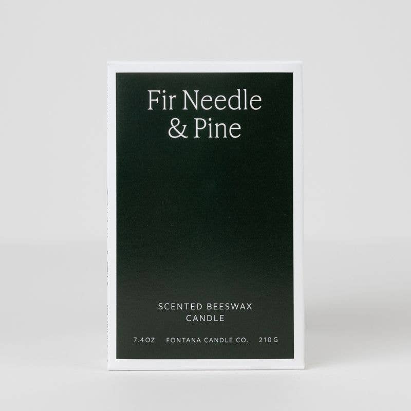 Fontana Candle Co. - Fir & Pine Essential Oil Beeswax Jar Candle: Non-Toxic