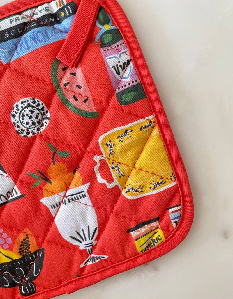 Idlewild Co. - Kitchen Shelf Cotton Oven Mitt + Pot Holder Set