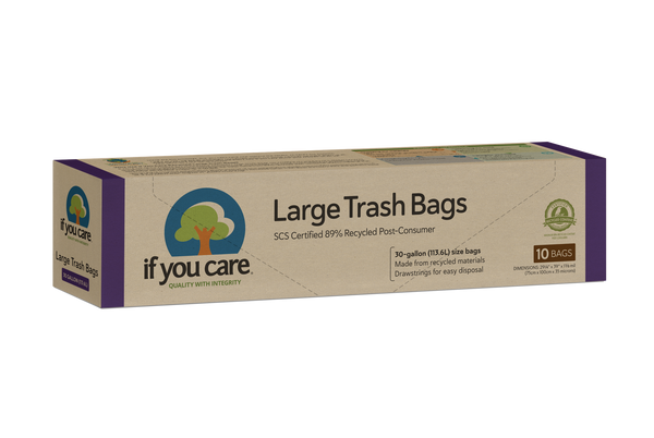 If You Care - 30 Gallon Certified 89% Recycled Post Consumer Large Trash Bag