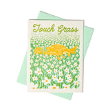 Bromstad Printing Co. - Touch Grass Cat - Risograph Card