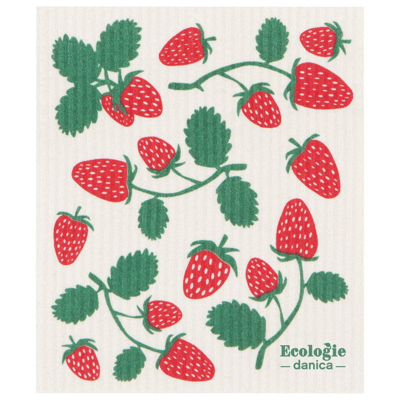 Ecologie - Strawberries Swedish Dishcloth