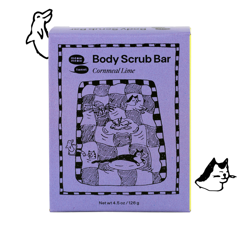Meow Meow Tweet - Cornmeal Lime Body Scrub Bar