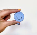Howdy Ceramics - Periwinkle Smiley Face Magnet | Fridge Magnet | Cute Ceramic