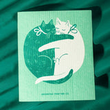 Bromstad Printing Co. - Cuddle Cats - Swedish Dishcloth