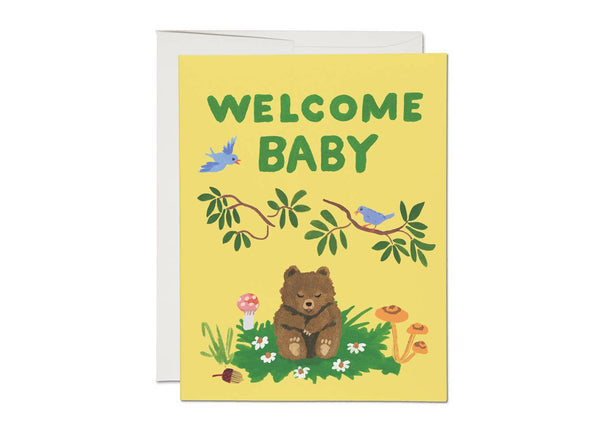 Red Cap Cards - Baby Cub greeting card